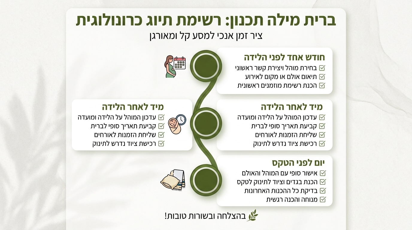 צ'קליסט להכנת ברית בבית