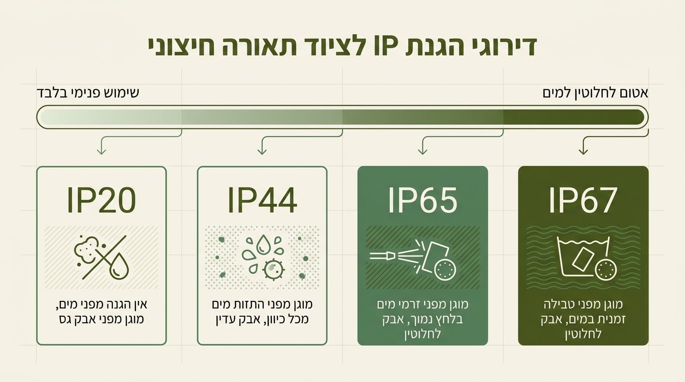 דירוג IP לתאורה באירועים בחוץ