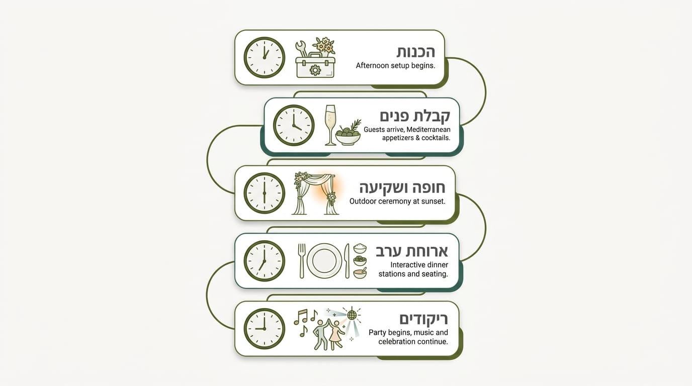 טיימליין ליום החתונה היוונית