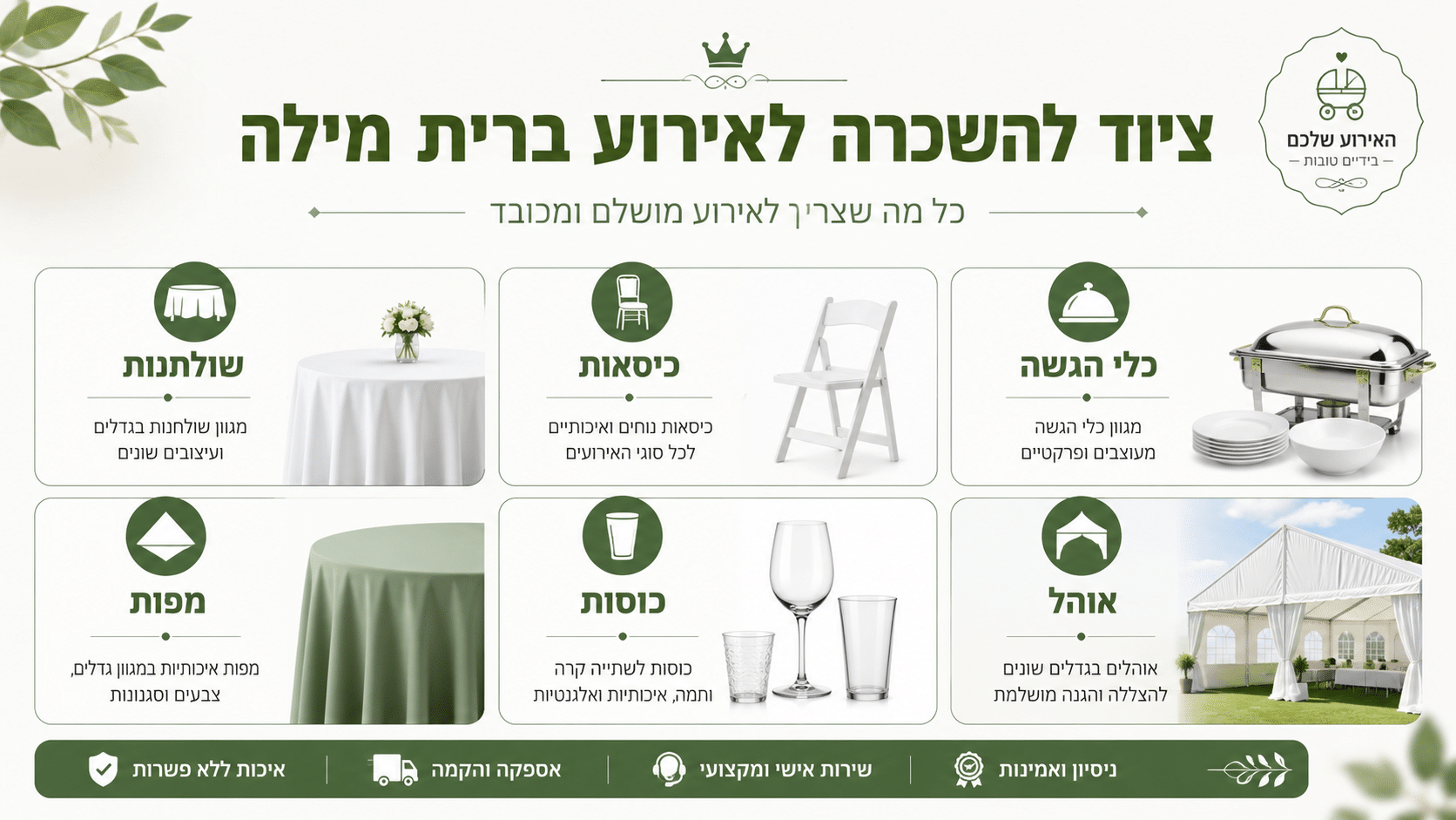 ציוד לברית מילה - מה באמת צריך