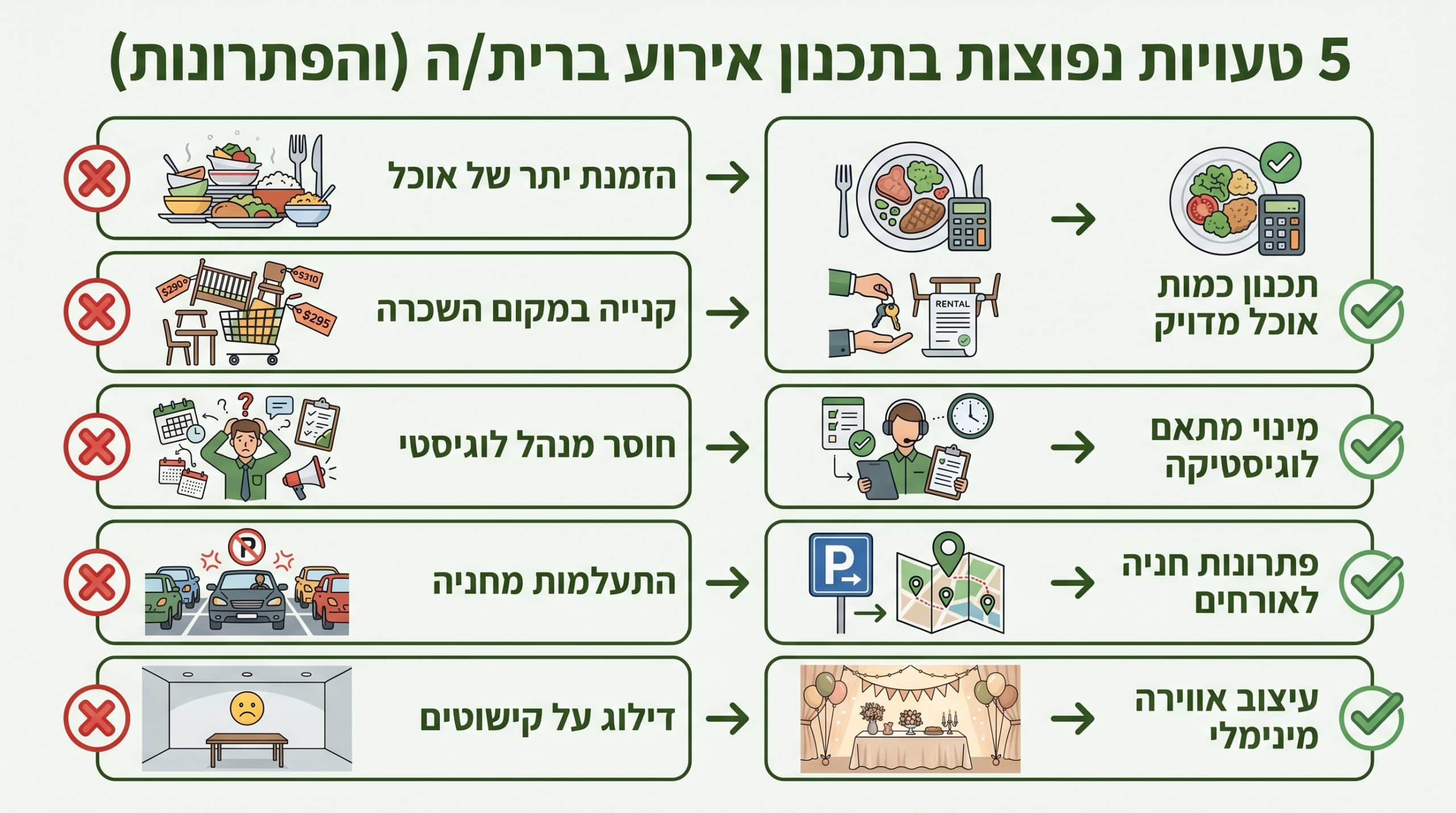 הטעויות היקרות ביותר בתכנון בריתה ואיך להימנע מהן